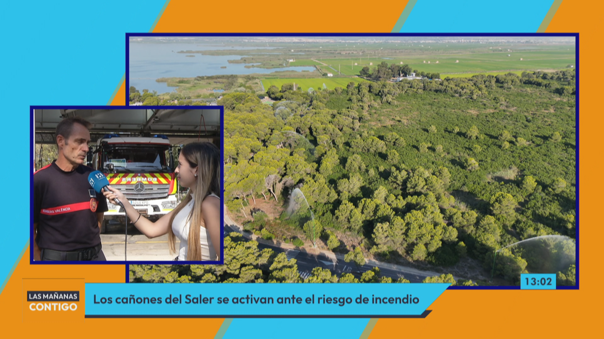 La Devesa de El Saler activa los cañones de agua ante riesgo de incendio 