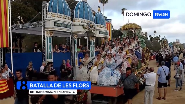 Sigue en directo la Batalla de Flores de Valencia en La 8 Mediterráneo